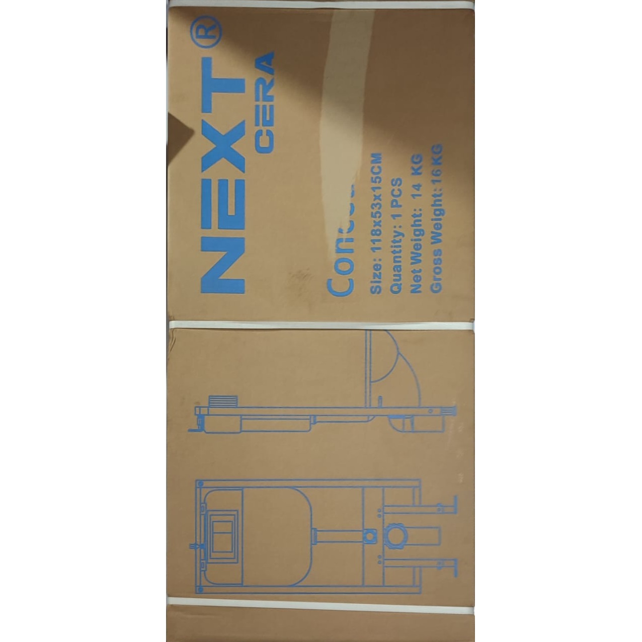 CONCEALED TANK FULL FRAME NEXT CERA GOLD