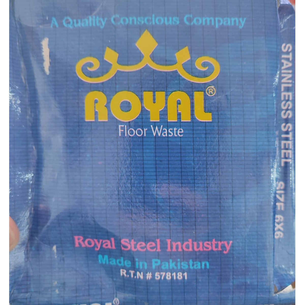 Floor Waste Royal CP 6x6